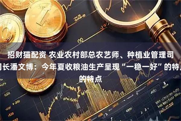 招财猫配资 农业农村部总农艺师、种植业管理司司长潘文博：今年夏收粮油生产呈现“一稳一好”的特点