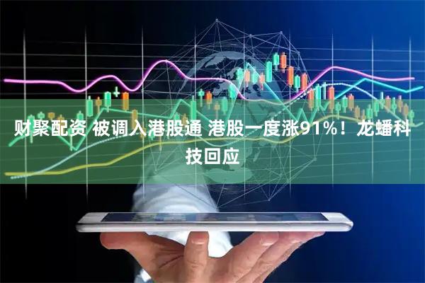 财聚配资 被调入港股通 港股一度涨91%！龙蟠科技回应
