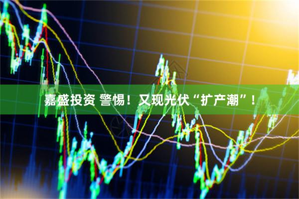 嘉盛投资 警惕！又现光伏“扩产潮”！
