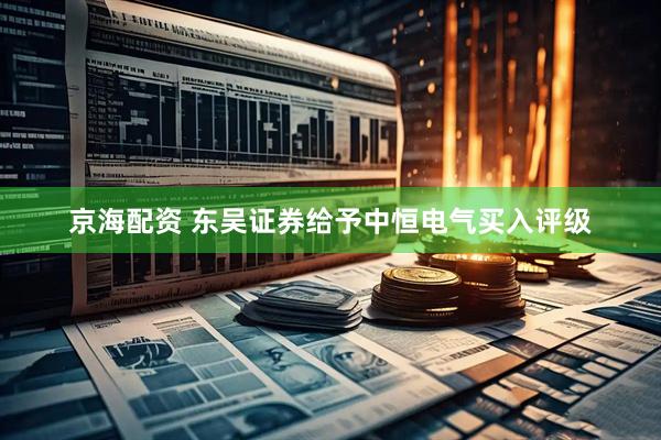 京海配资 东吴证券给予中恒电气买入评级